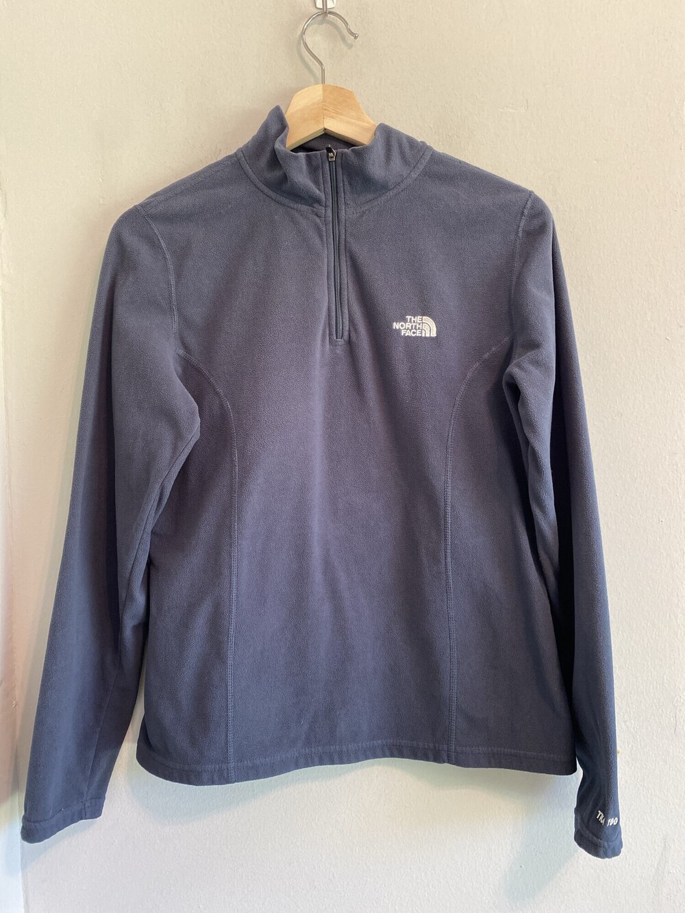 The North Face TKA 100 Quarter Zip Fleece Pullover Gray Women's M